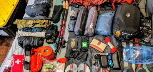 Photo of all of my Appalachian Trail Gear in 2018