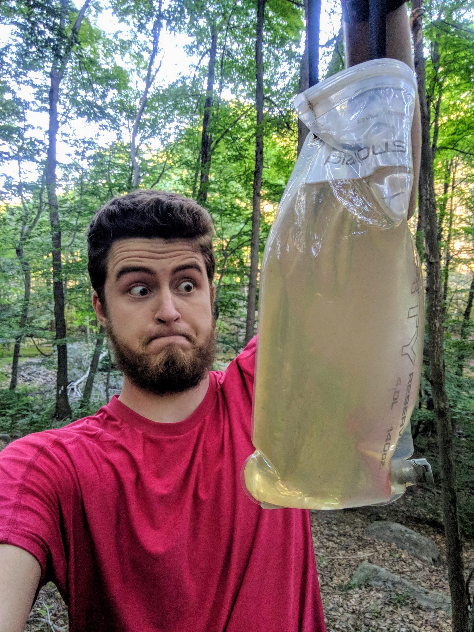 Filtering Your Water On Trail Matthew Rowlandson
